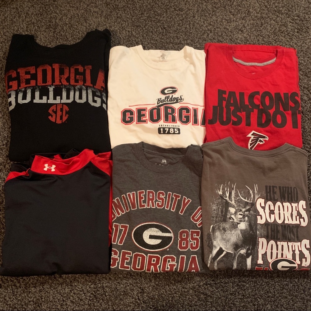 Lot bundle of georgia Atlanta shirts and jackets